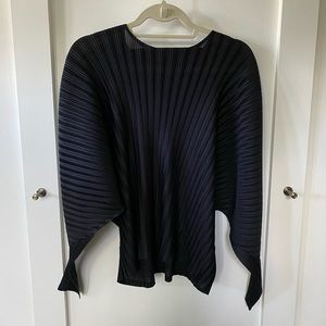 Issey Miyake Pleats Please Long Sleeve Shirt Turtleneck One Size Fits All